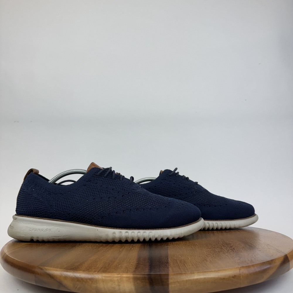 Mens Cole Haan 2.0 ZeroGrand Stitchlite Blue Wingtip Shoes Sneakers Size 11 M‎
